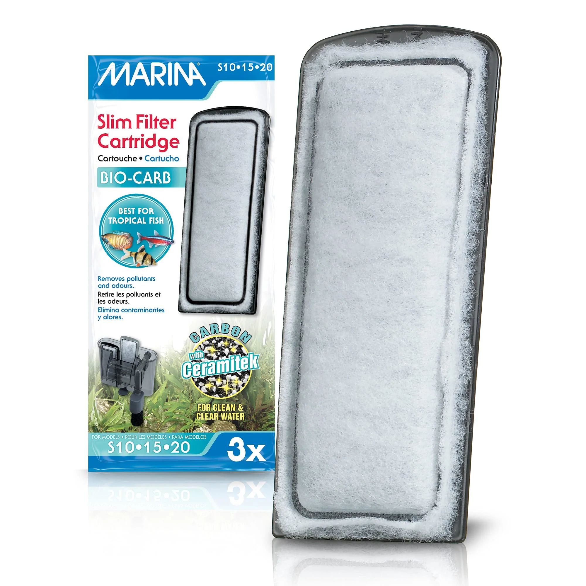 Marina Slim Power Filter Bio-Carb Replacement Carbon Cartridge